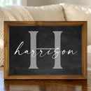 Personalized Family Name Monogram Plaque, 12x17 Framed Wood Wall Art-2
