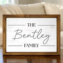 Custom Family Monogram Wall Art, 12x17 Framed Name and Established Sign-1