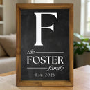 Custom Last Name Monogram Wall Decor, 12x17 Framed Established Date Sign-2