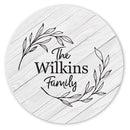 Personalized Family Monogram Wreath Ceramic Coaster Set-2
