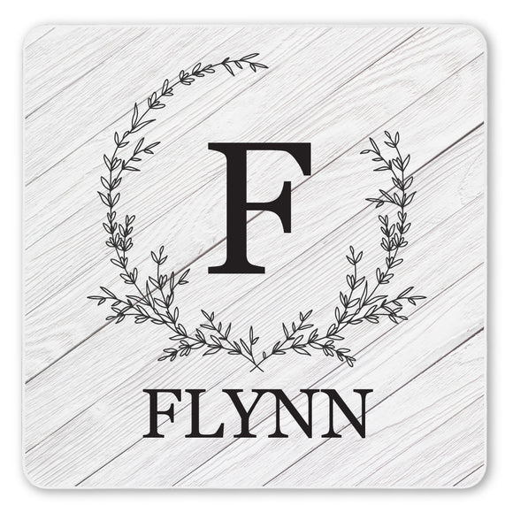 Personalized Monogram Ceramic Coaster Set