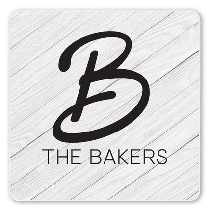 Personalized Monogram Ceramic Coaster Set