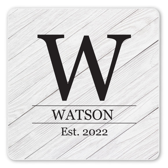 Personalized Monogram Ceramic Coaster Set