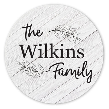 Personalized Family Monogram Wreath Ceramic Coaster Set - 0