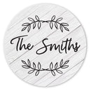 Personalized Family Monogram Wreath Ceramic Coaster Set-2