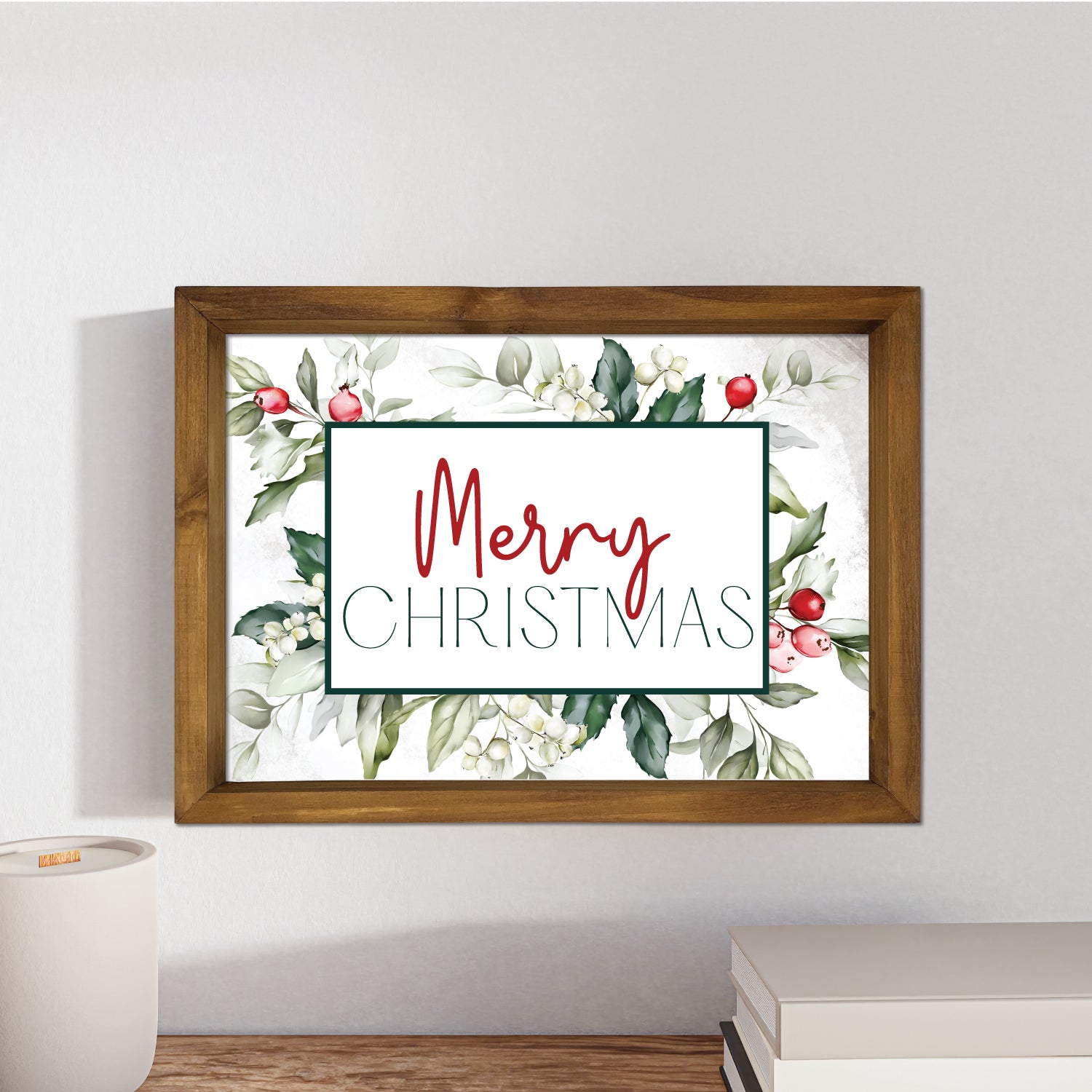 Noel Merry Christmas Wood Sign 12x17