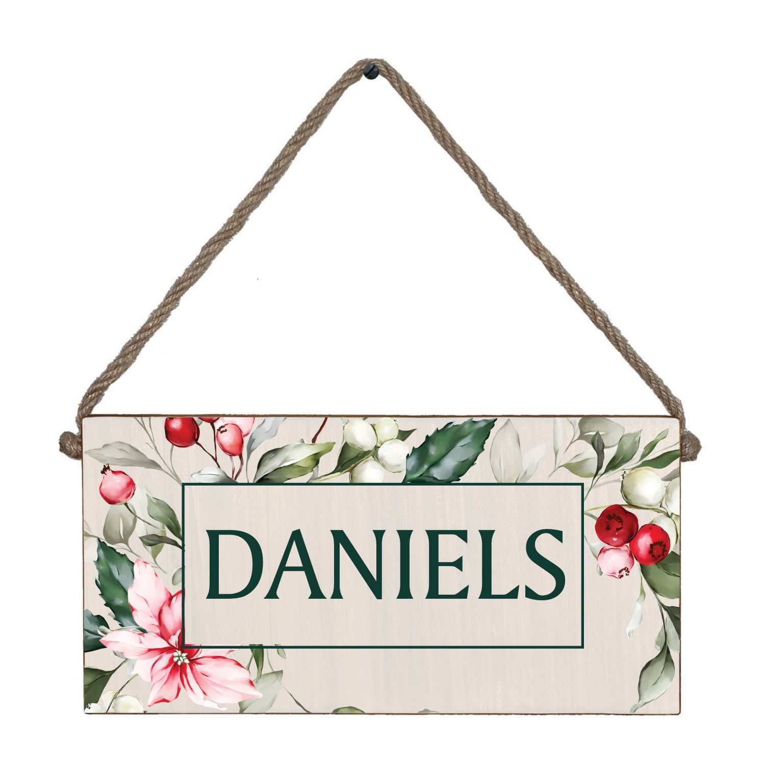 Noel Family Name Twine Hanging Sign - 0