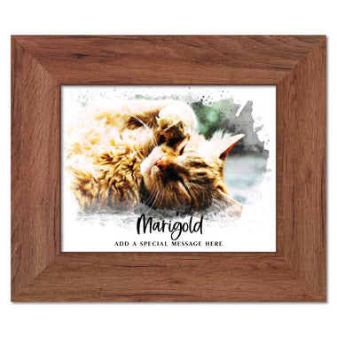 Pet Memorial Watercolor Portrait | Custom Framed Portrait from Photo