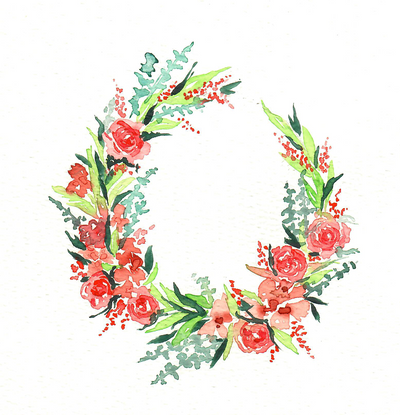 May 23rd - 9:00am - Learn How To Paint Watercolor Floral Wreaths