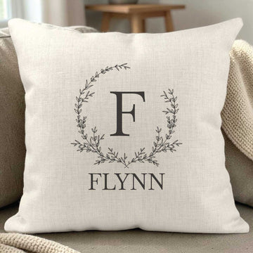 Custom Family Monogram Pillow Cover - Design 1