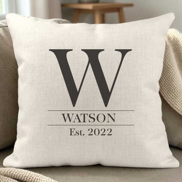 Custom Family Name Pillow Cover - Design 4