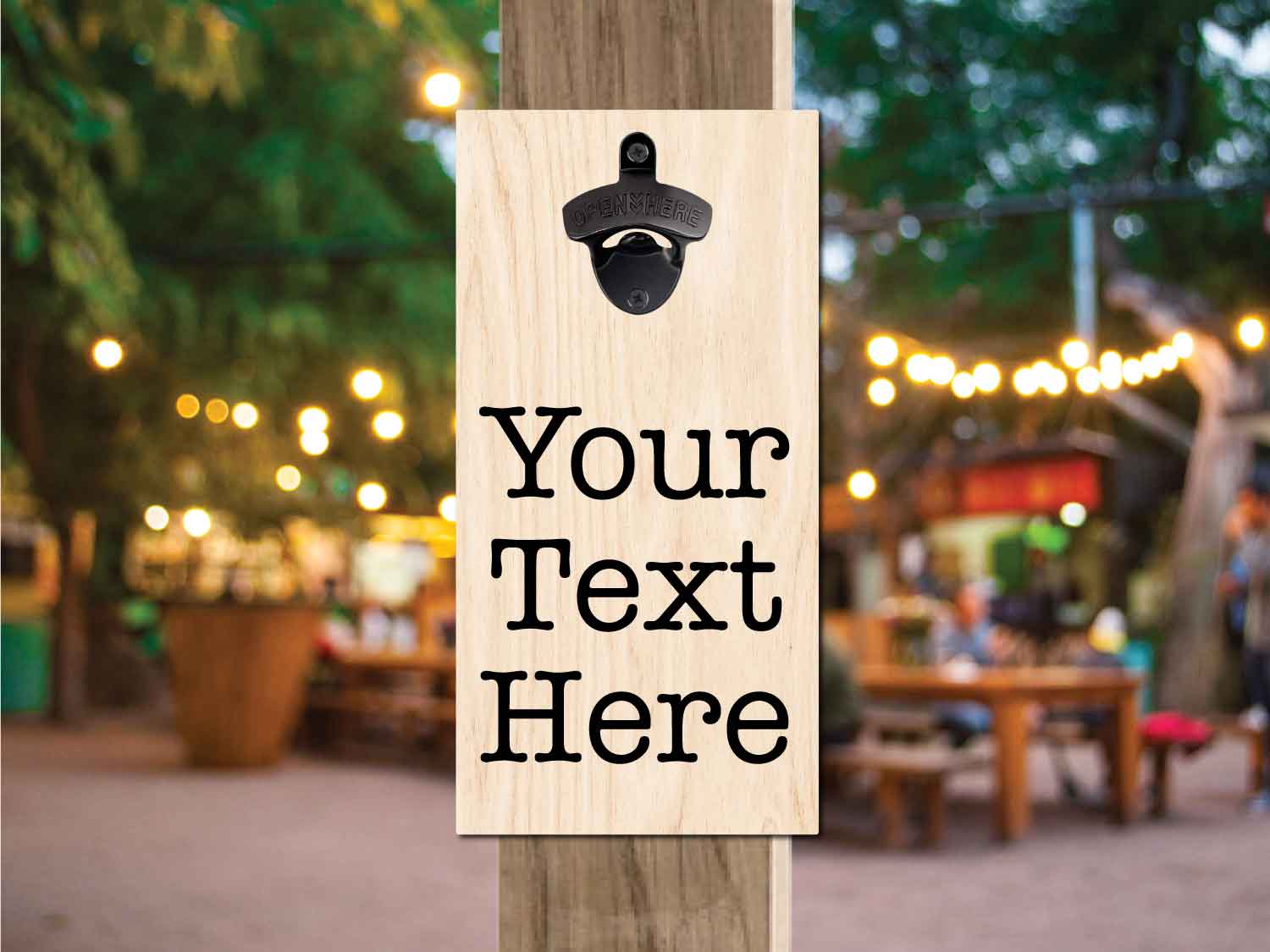 Personalized Text Bottle Opener
