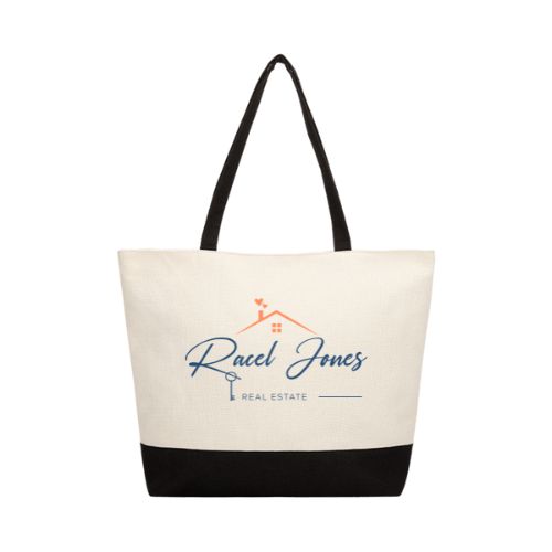 Branded Linen Tote Bag - 0