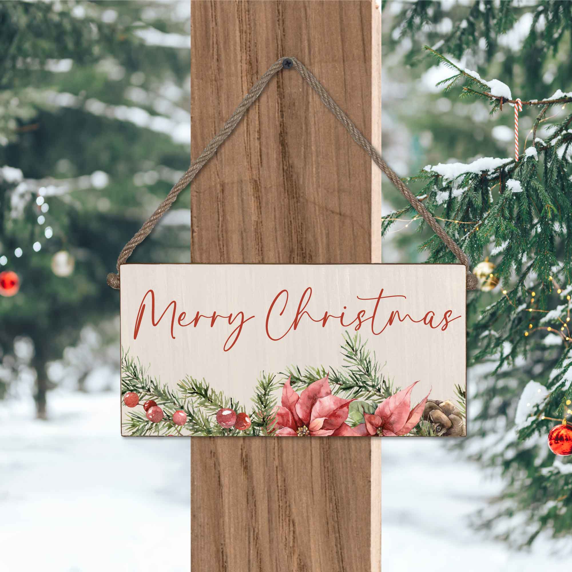 Christmas Spirit Twine Hanging Sign