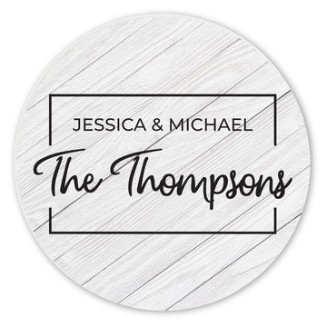 Personalized Wedding Monogram Ceramic Coaster Set - 0