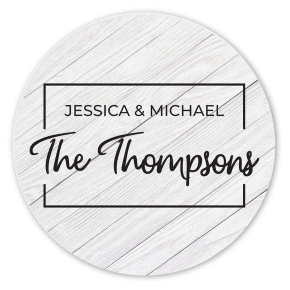 Personalized Wedding Monogram Ceramic Coaster Set
