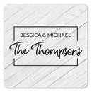 Personalized Wedding Monogram Ceramic Coaster Set-1