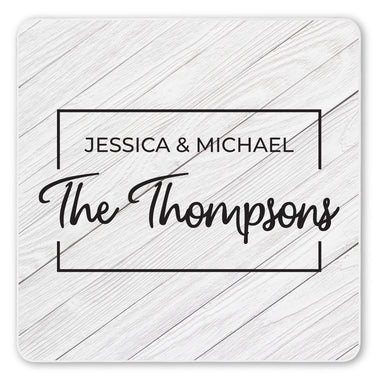Personalized Wedding Monogram Ceramic Coaster Set