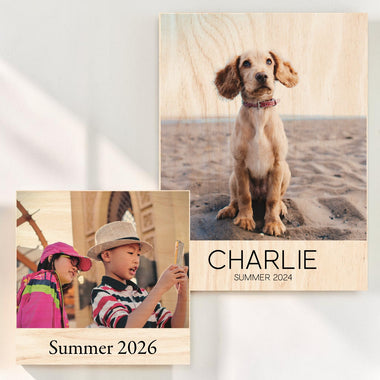Wood Photo Prints with Text