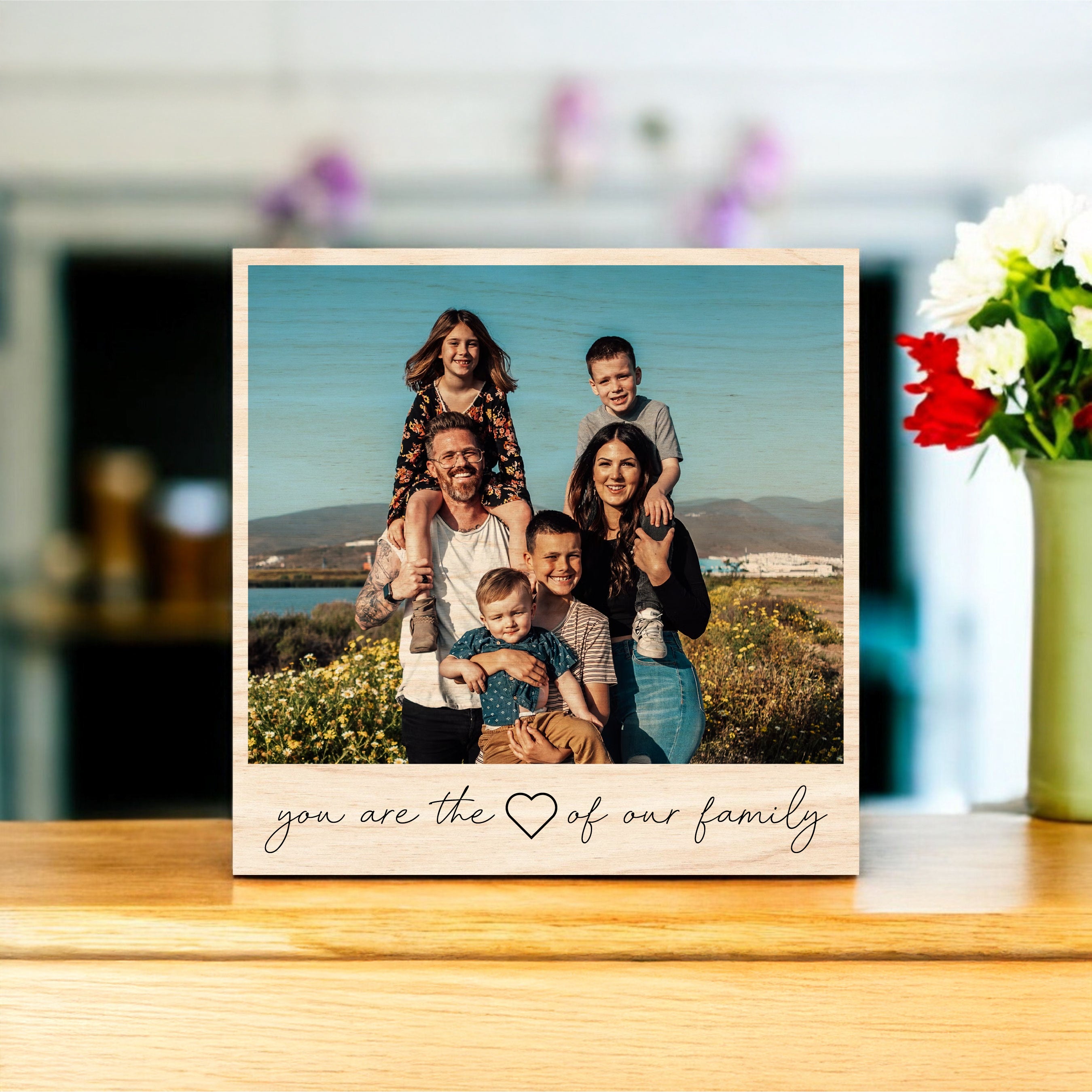 Mother's Day Vintage Wood Photo - Heart of the Family - 0