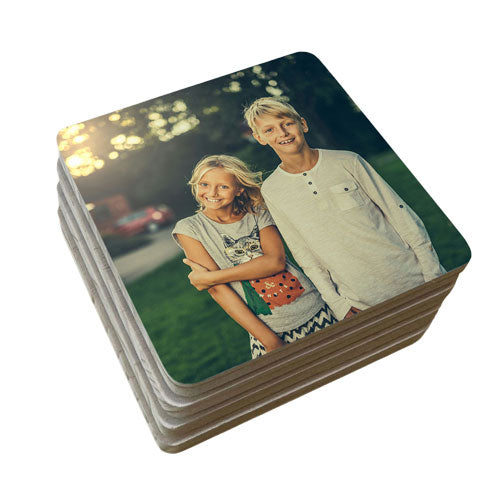 Wood Photo Coaster Set