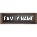 Custom Family Name Wood Framed Sign Chalkboard-1