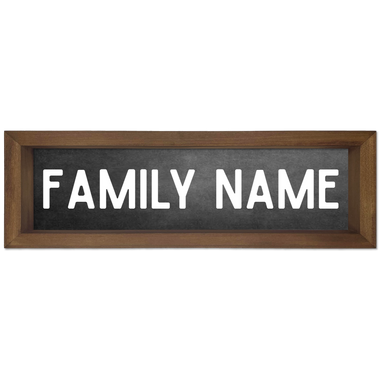 Custom Family Name Wood Framed Sign Chalkboard