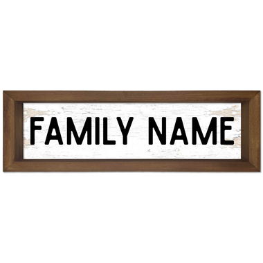 Custom Family Name Wood Framed Sign