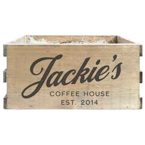 <h3>Personalized Wooden Gift Crates</h3>