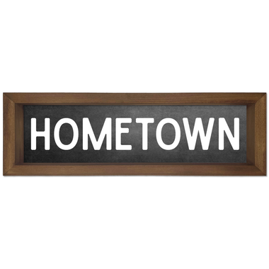 Custom Hometown Wood Framed Sign Chalkboard