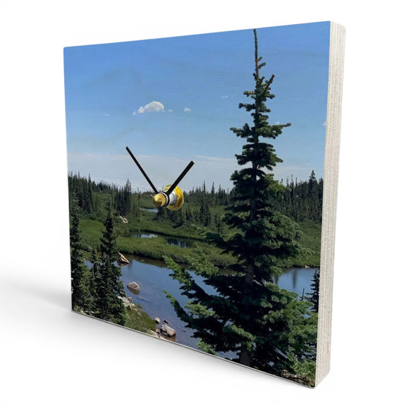 Wood Photo Desk Clocks
