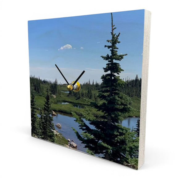 Wood Photo Desk Clocks