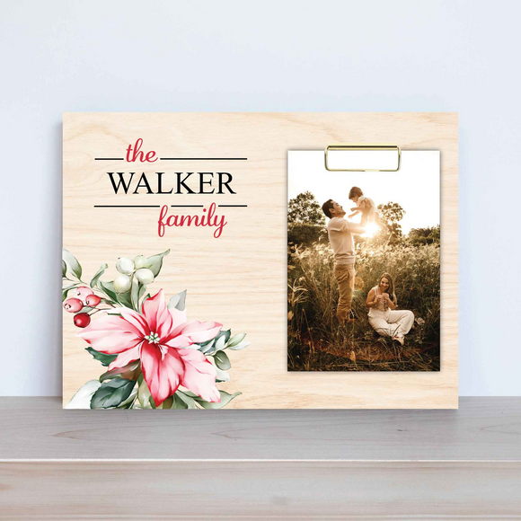 Noel Family Name Picture Gold Clip Frame Memory Board