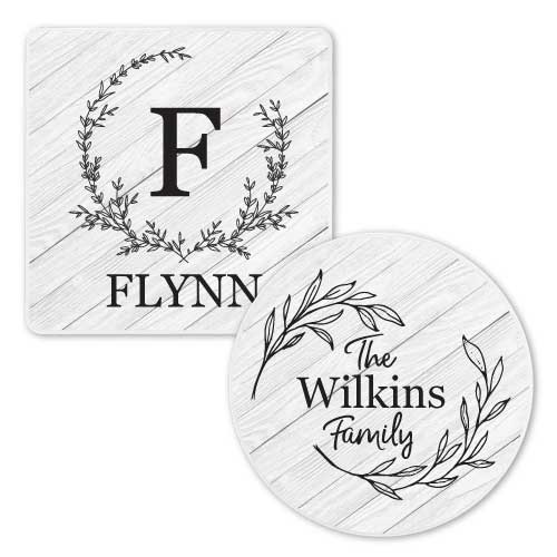 <h3>Personalized Drink Coasters</h3>