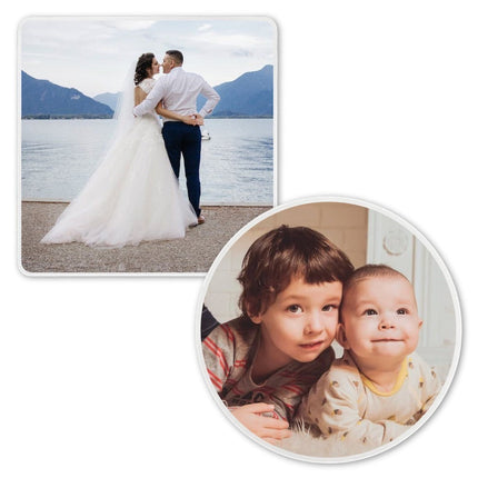 Red Bird Gift Company custom wood photo coasters