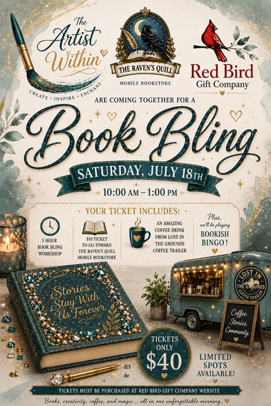 Saturday July 18th - 10:00am - Book Bling Event - Decorate Your Favorite Book