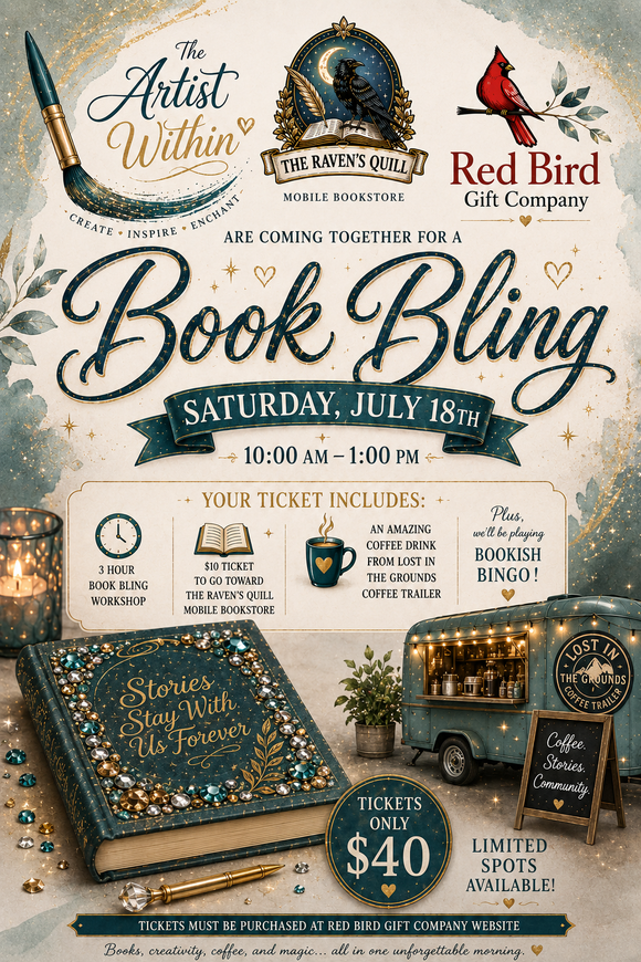 Saturday July 18th - 10:00am - Book Bling Event - Decorate Your Favorite Book