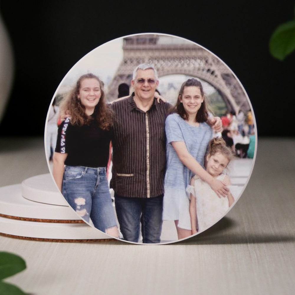 Personalized Photo Ceramic Stone Coaster Set