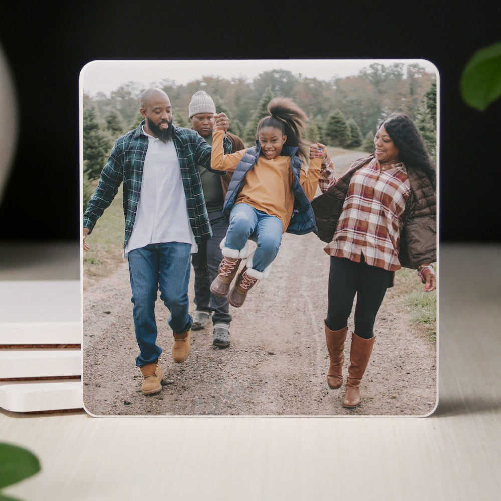 Personalized Photo Ceramic Stone Coaster Set - 0