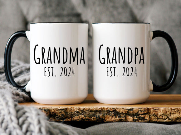 Grandma and Grandpa Mug Set