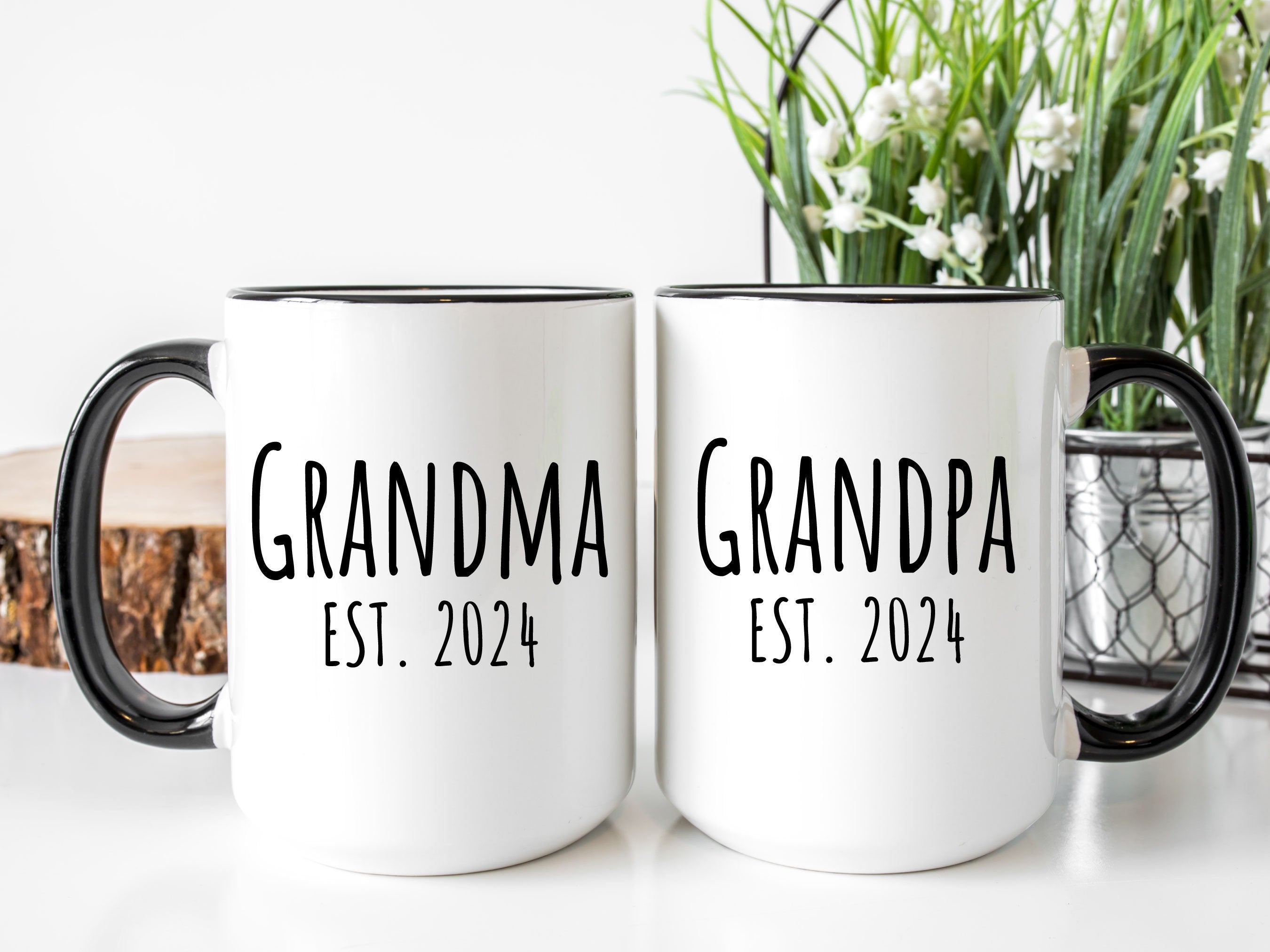 Grandma and Grandpa Mug Set