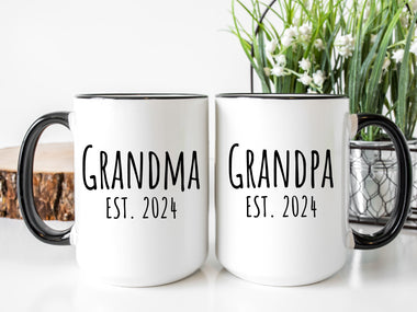 Grandma and Grandpa Mug Set